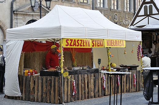 stoiska na kiermaszu na Rynku - Kaziuki