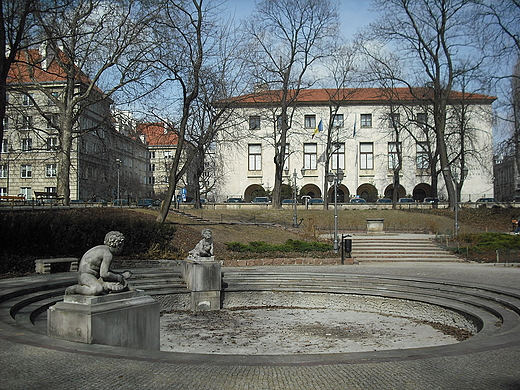 Warszawa. Fontanna w Dolinie Szwajcarskiej.