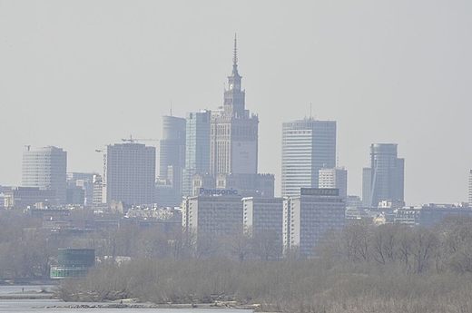 widok na centrum Warszawy