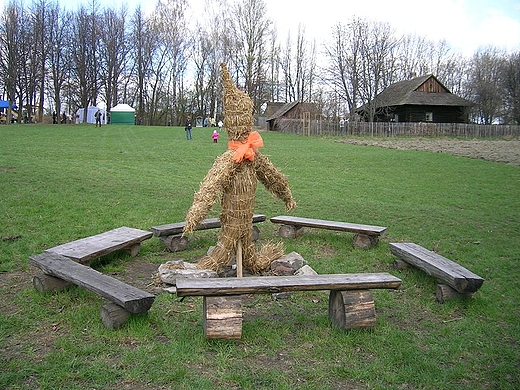 Skansen w Chorzowie .Kuka Judosza przed spaleniem