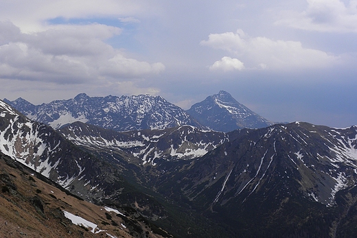 Widok z Kasprowego Wierchu na Krywa