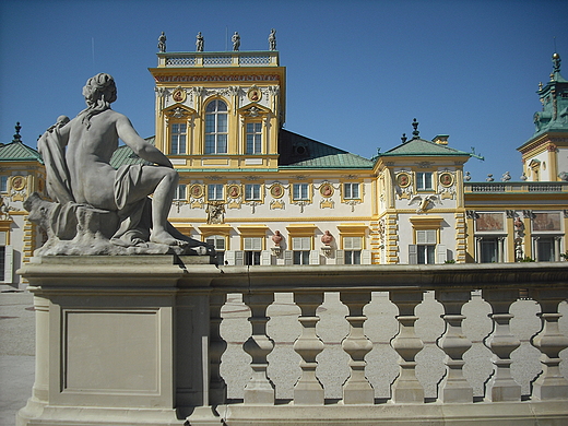 Warszawa. Paac w Wilanowie. Elewacja ogrodowa.