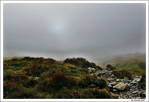 Tatry - szlak we mgle