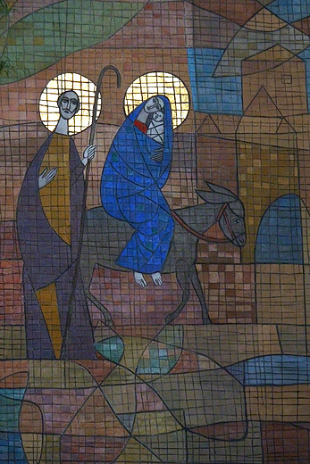 Quasi-mozaiki w kociele Andrzeja Boboli na warszawskiej Saskiej Kpie