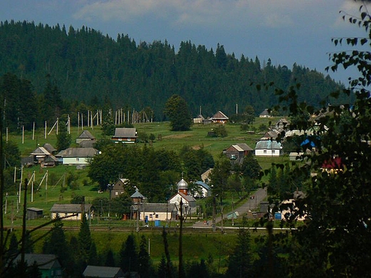 Widok z Wierszku na ukraiskie Sianki