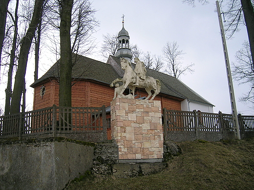 Drewniano - murowany koci p.w. w. Marcina w Porbie Dziernej