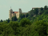 zamek widziany z przeprawy przez Wis